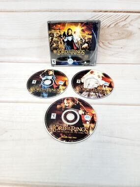 2003 EA Games - Lord Of The Rings Return Of The King PC CD-ROM Game 3 Disc Set